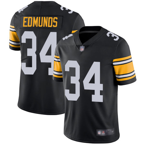 Men Pittsburgh Steelers Football #34 Limited Black Terrell Edmunds Alternate Vapor Untouchable Nike NFL Jersey